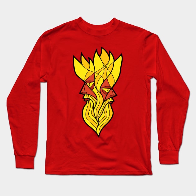Agni-God of Fire Long Sleeve T-Shirt by artofkarthik
